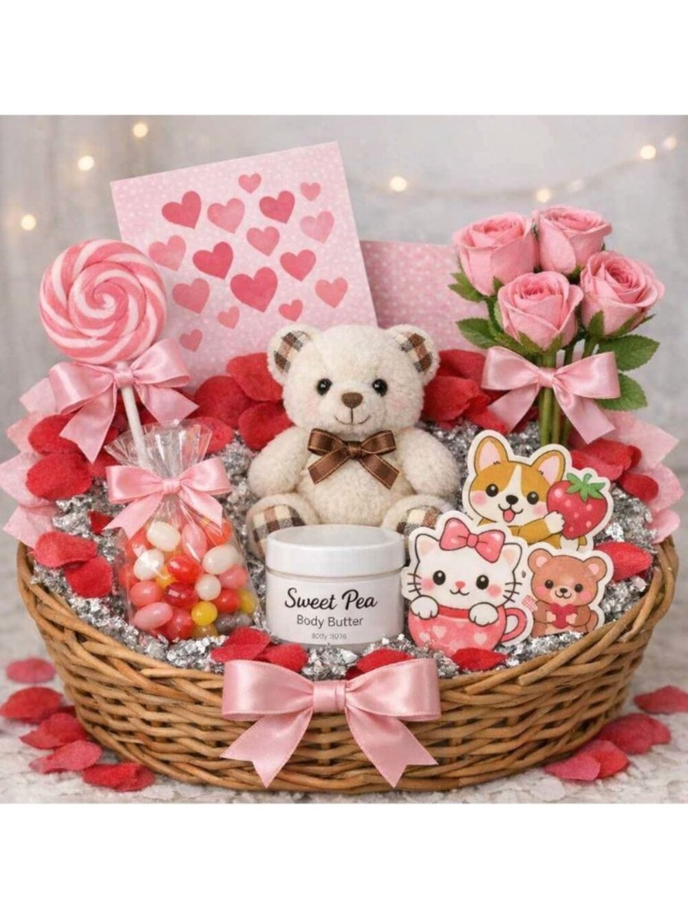 Sweetie Pie Plush Gift Basket – A Whimsical Surprise of Love & Comfort
